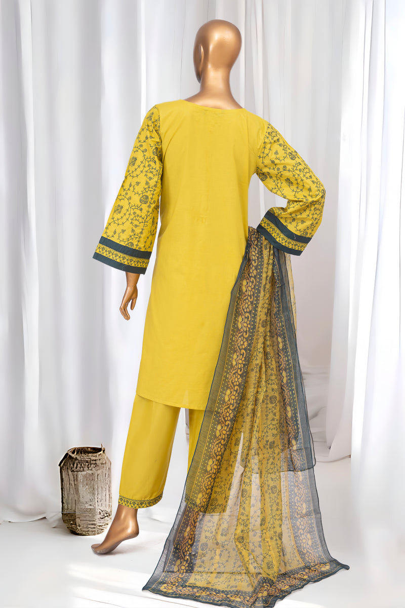 Festive Lawn - Stitched Embroidered 3piece with Printed Monar Dupatta - Dhani