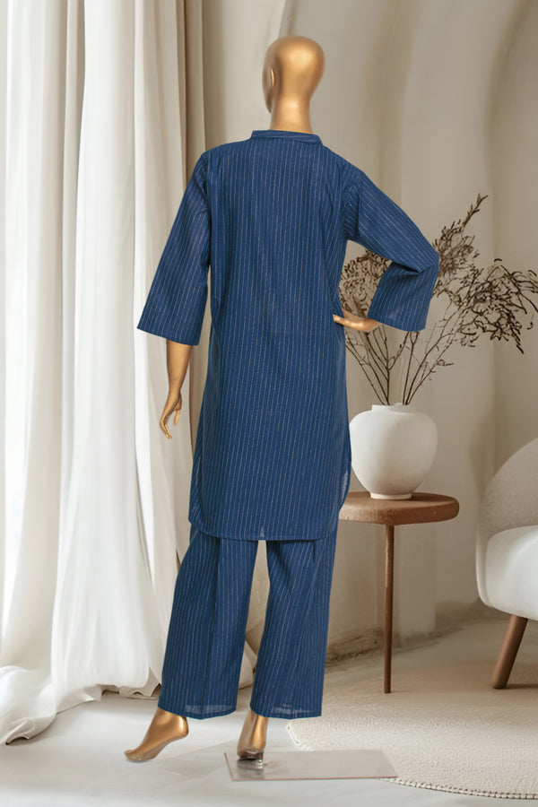 Khaddar - Stitched Solid Co-ords with Zari lining - Zink